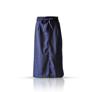 Ladies Linen Skirt - Navy Blue