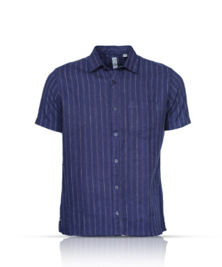 Gents Linen Shirt - Dark Blue