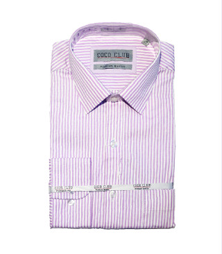 Coco Club Gents Slim Fit Formal Shirt L/S - Purple
