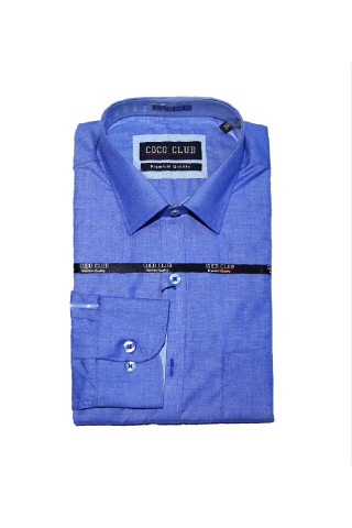 Coco Club Gents Slim Fit Formal Shirt L/S - Light Blue